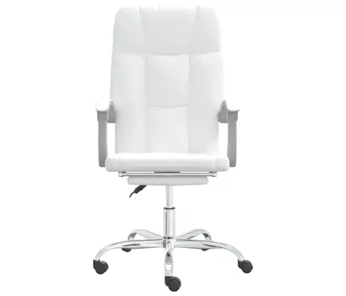 Biroja Krēsls, Atgāžams, Balta Mākslīgā Āda Vidaxl