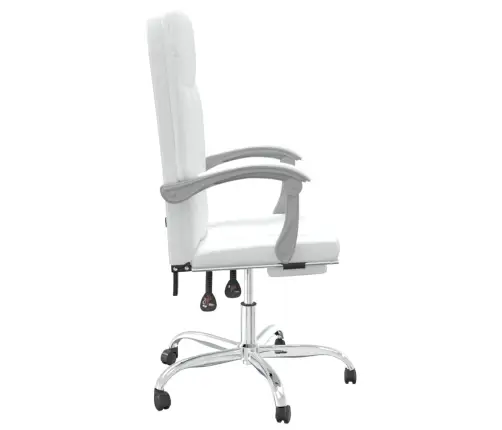 Biroja Krēsls, Atgāžams, Balta Mākslīgā Āda Vidaxl