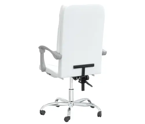 Biroja Krēsls, Atgāžams, Balta Mākslīgā Āda Vidaxl