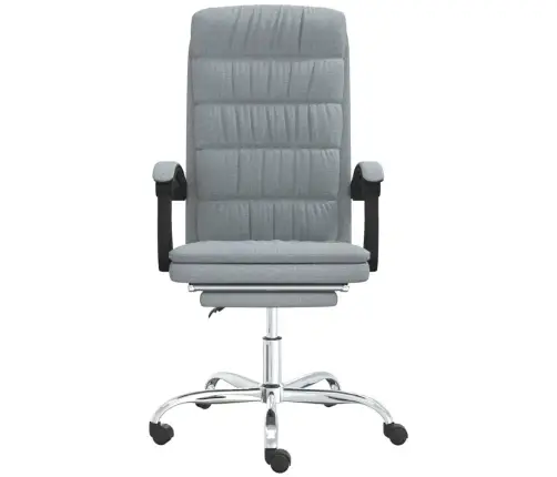 Biroja Krēsls, Atgāžams, Gaiši Pelēks Audums Vidaxl