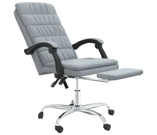 Biroja Krēsls, Atgāžams, Gaiši Pelēks Audums Vidaxl