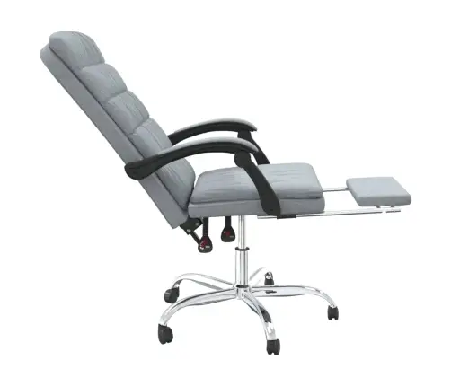 Biroja Krēsls, Atgāžams, Gaiši Pelēks Audums Vidaxl