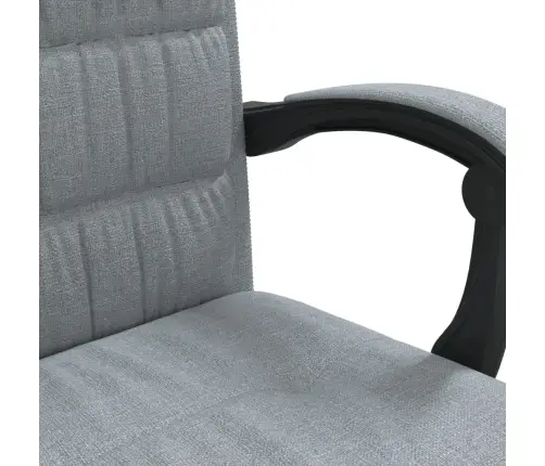 Biroja Krēsls, Atgāžams, Gaiši Pelēks Audums Vidaxl