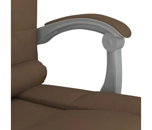 Biroja Masāžas Krēsls, Atgāžams, Brūns Audums Vidaxl