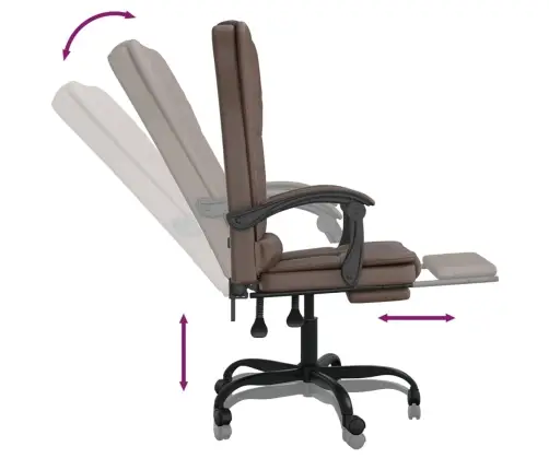 Biroja Masāžas Krēsls, Brūna Mākslīgā Āda Vidaxl