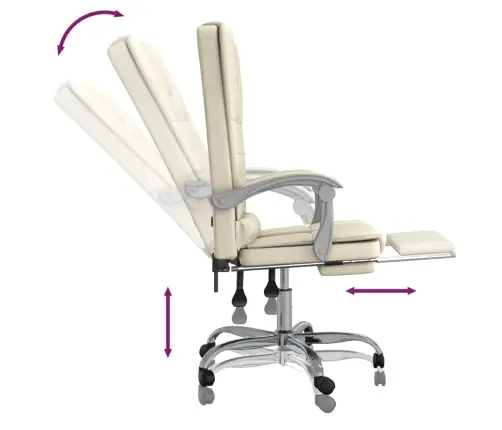 Massaaži Kontoritool, Kreemjas, Kunstnahk