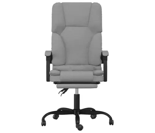 Masāžas Biroja Krēsls, Atgāžams, Gaiši Pelēks Audums Vidaxl