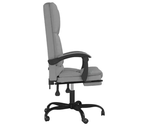 Masāžas Biroja Krēsls, Atgāžams, Gaiši Pelēks Audums Vidaxl