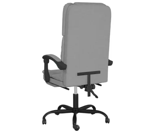 Masāžas Biroja Krēsls, Atgāžams, Gaiši Pelēks Audums Vidaxl