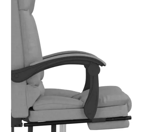 Masāžas Biroja Krēsls, Atgāžams, Gaiši Pelēks Audums Vidaxl