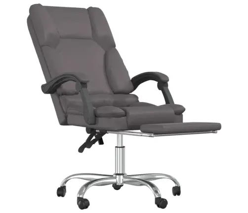 Biroja Masāžas Krēsls, Pelēka Mākslīgā Āda Vidaxl