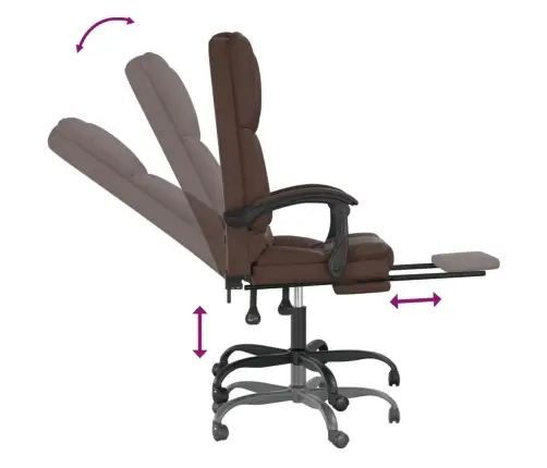 Biroja Masāžas Krēsls, Brūna Mākslīgā Āda Vidaxl