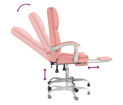 Biroja Masāžas Krēsls, Rozā Mākslīgā Āda Vidaxl