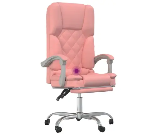 Biroja Masāžas Krēsls, Rozā Mākslīgā Āda Vidaxl