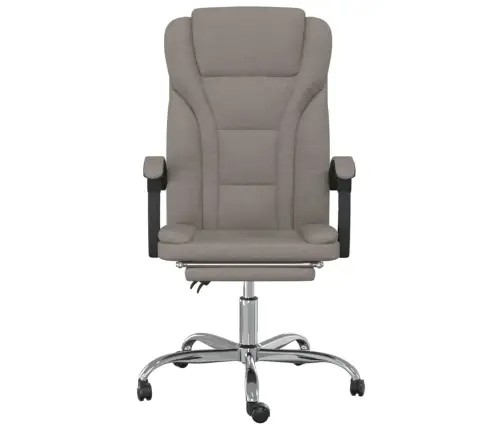 Biroja Krēsls, Atgāžams, Pelēkbrūns Audums Vidaxl