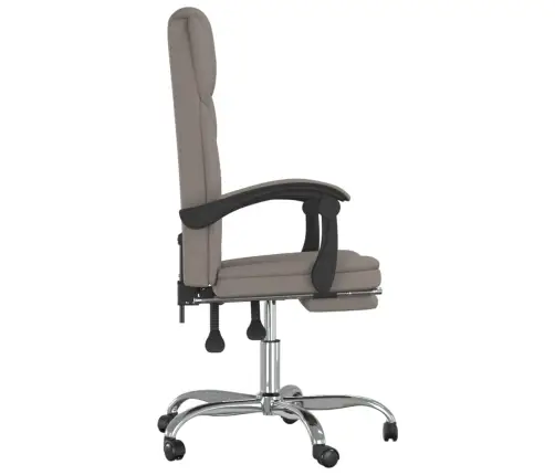 Biroja Krēsls, Atgāžams, Pelēkbrūns Audums Vidaxl