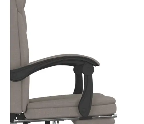 Biroja Krēsls, Atgāžams, Pelēkbrūns Audums Vidaxl