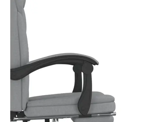 Biroja Krēsls, Atgāžams, Gaiši Pelēks Audums Vidaxl