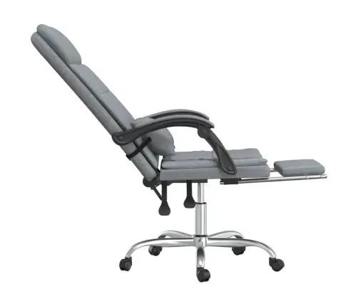 Masāžas Biroja Krēsls, Atgāžams, Gaiši Pelēks Audums Vidaxl