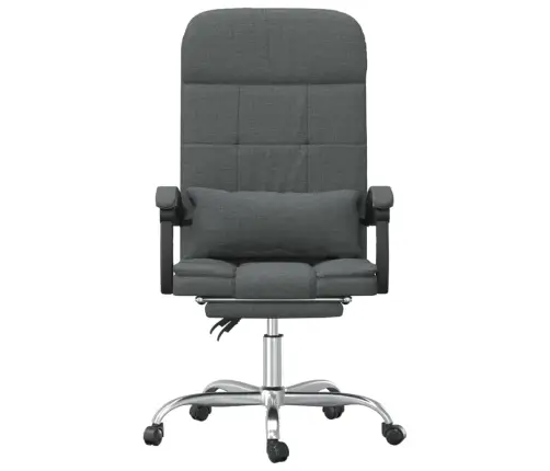 Atlošiama Masažinė Biuro Kėdė, Tamsiai Pilkos Spalvos, Audinys