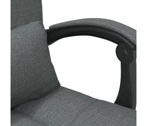 Atlošiama Masažinė Biuro Kėdė, Tamsiai Pilkos Spalvos, Audinys