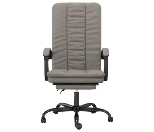 Biroja Krēsls, Atgāžams, Pelēkbrūns Audums Vidaxl