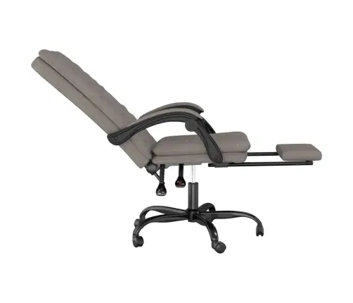 Biroja Krēsls, Atgāžams, Pelēkbrūns Audums Vidaxl