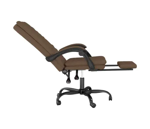 Biroja Krēsls, Atgāžams, Brūns Audums Vidaxl