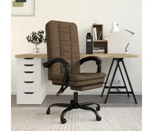 Biroja Krēsls, Atgāžams, Brūns Audums Vidaxl