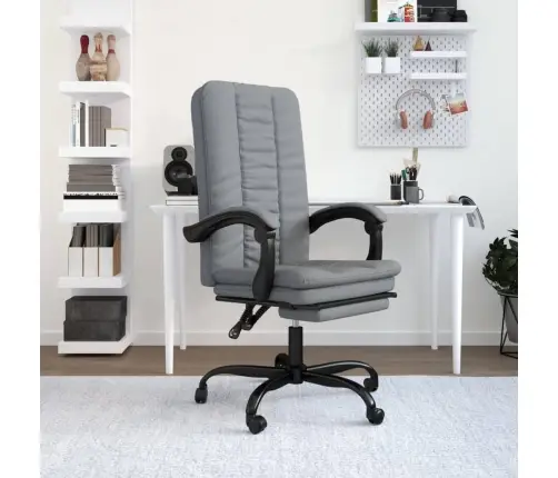 Atlošiama Biuro Kėdė, Šviesiai Pilkos Spalvos, Audinys
