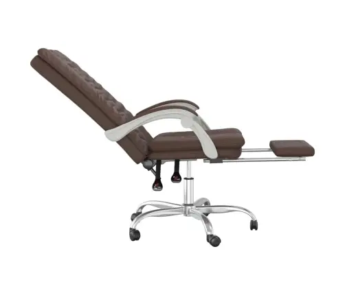 Reguleeritav Kontoritool, Pruun, Kunstnahk