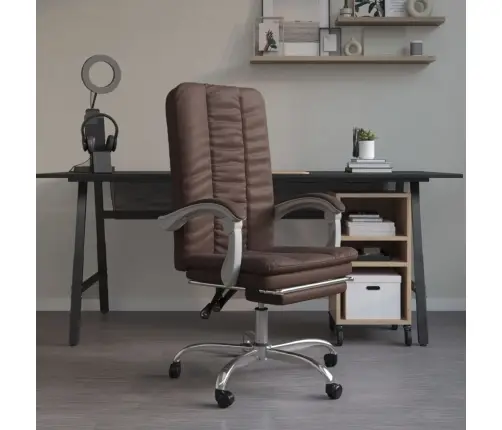 Reguleeritav Kontoritool, Pruun, Kunstnahk