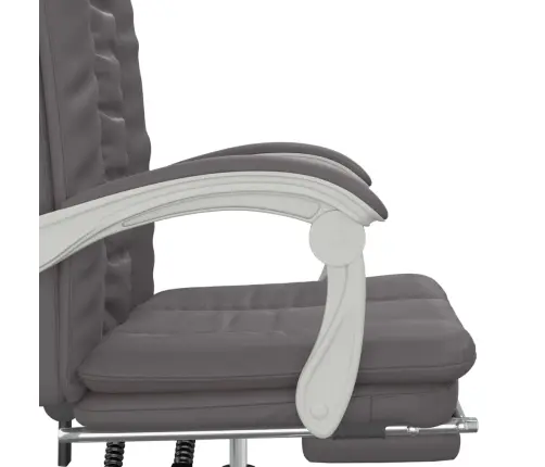 Atlošiama Biuro Kėdė, Pilkos Spalvos, Dirbtinė Oda