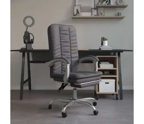 Atlošiama Biuro Kėdė, Pilkos Spalvos, Dirbtinė Oda