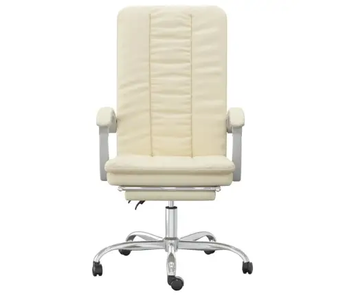 Atlošiama Biuro Kėdė, Kreminės Spalvos, Dirbtinė Oda