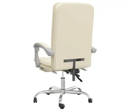 Atlošiama Biuro Kėdė, Kreminės Spalvos, Dirbtinė Oda