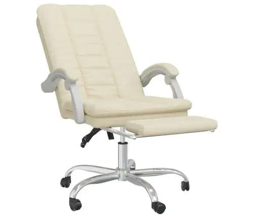 Atlošiama Biuro Kėdė, Kreminės Spalvos, Dirbtinė Oda