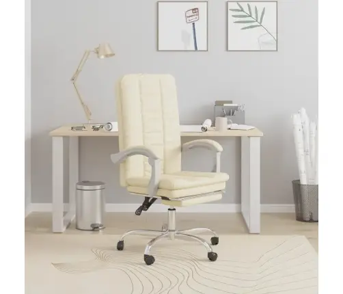 Atlošiama Biuro Kėdė, Kreminės Spalvos, Dirbtinė Oda