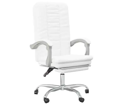 Reguleeritav Kontoritool, Valge, Kunstnahk