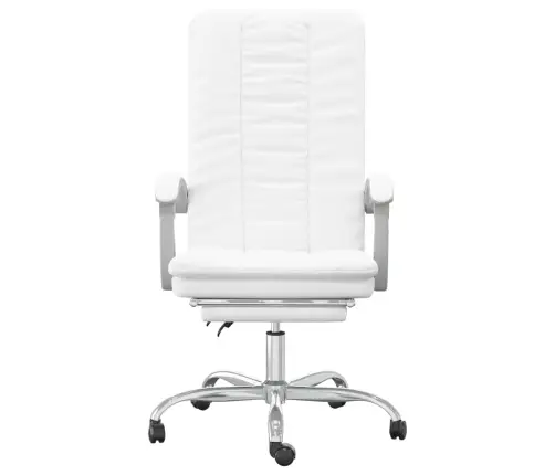 Reguleeritav Kontoritool, Valge, Kunstnahk