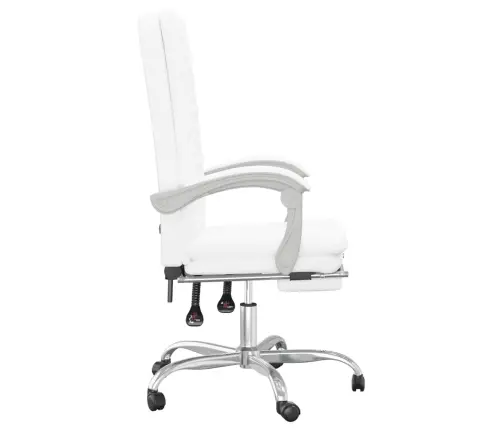 Reguleeritav Kontoritool, Valge, Kunstnahk