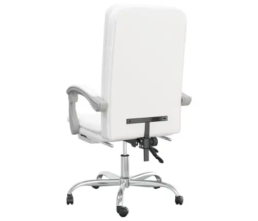 Reguleeritav Kontoritool, Valge, Kunstnahk