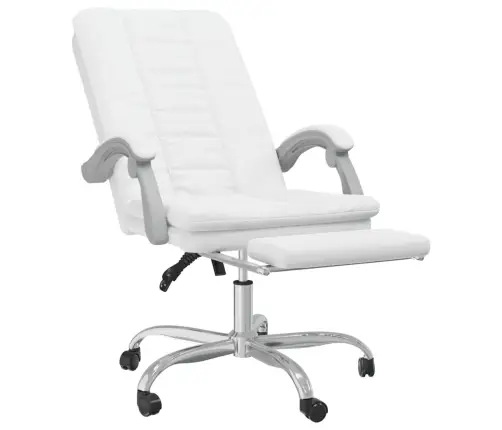 Reguleeritav Kontoritool, Valge, Kunstnahk