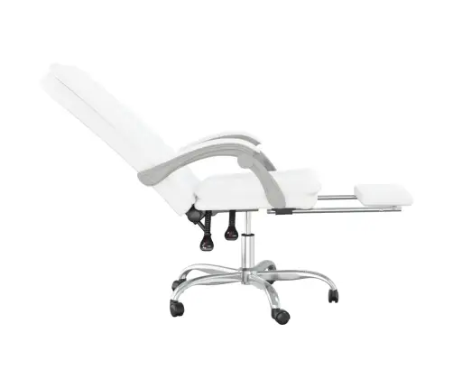 Reguleeritav Kontoritool, Valge, Kunstnahk