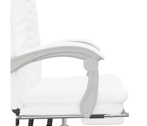 Reguleeritav Kontoritool, Valge, Kunstnahk