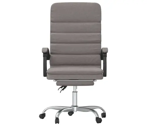Biroja Masāžas Krēsls, Atgāžams, Pelēkbrūns Audums Vidaxl