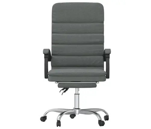 Masāžas Biroja Krēsls, Atgāžams, Tumši Pelēks Audums Vidaxl