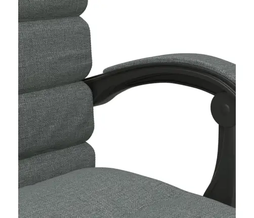 Masāžas Biroja Krēsls, Atgāžams, Tumši Pelēks Audums Vidaxl