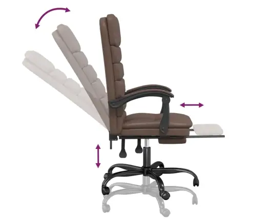 Biroja Masāžas Krēsls, Brūna Mākslīgā Āda Vidaxl