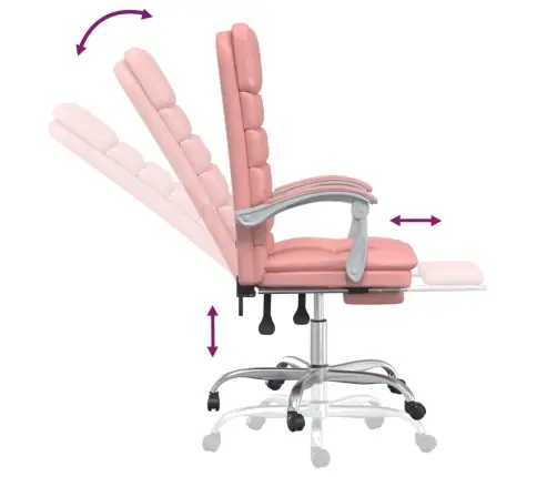 Biroja Masāžas Krēsls, Rozā Mākslīgā Āda Vidaxl
